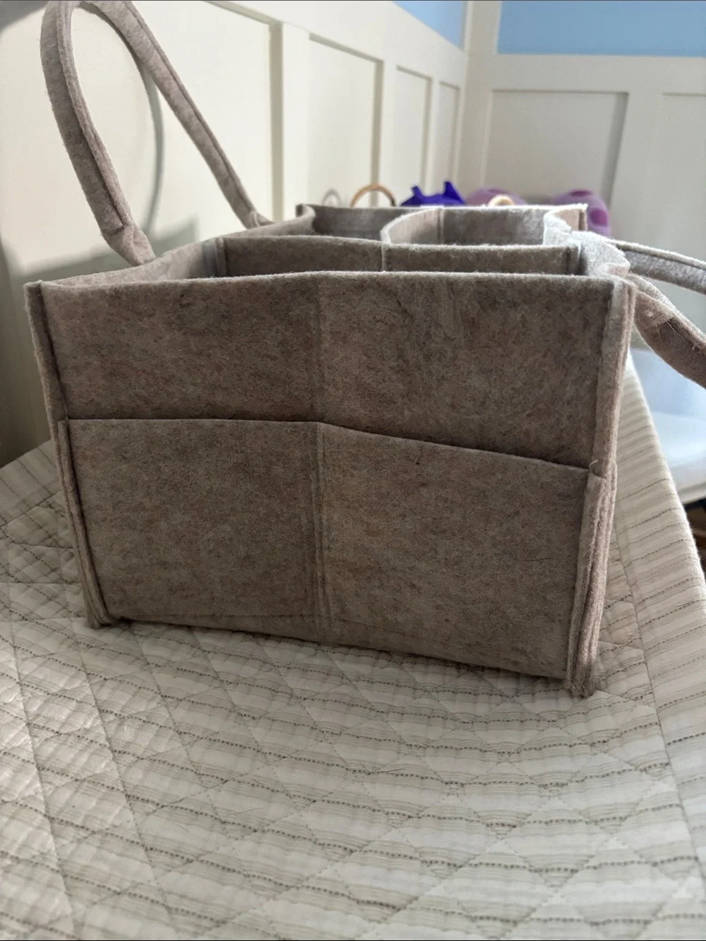 Parker Baby Diaper Caddy Organizer Oatmeal Heathered Brown